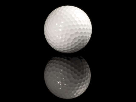 Golf Ball - Black Backgroundの写真素材