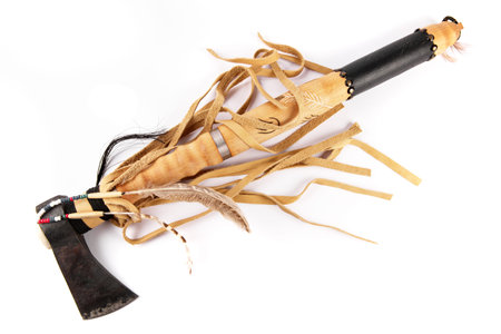 Tomahawk isolated on white backgroundの写真素材