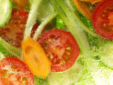 Vegetables in Mineral Waterの写真素材