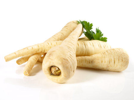 Fresh parsnips on white background - Isolatedの写真素材