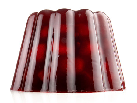 Berry Fruit Jelly on white background - Isolatedの写真素材