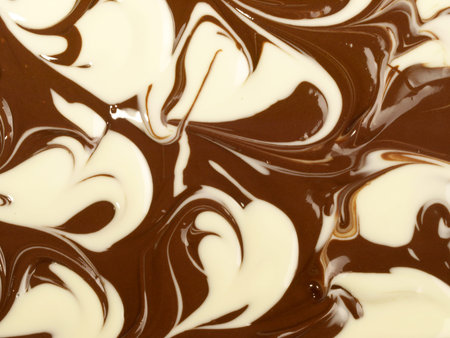 Dark and white chocolate sauce - backgroundの写真素材