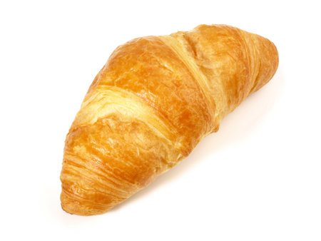 Isolated croissant on whiteの写真素材