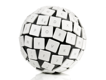Keyboard ball conceptの写真素材