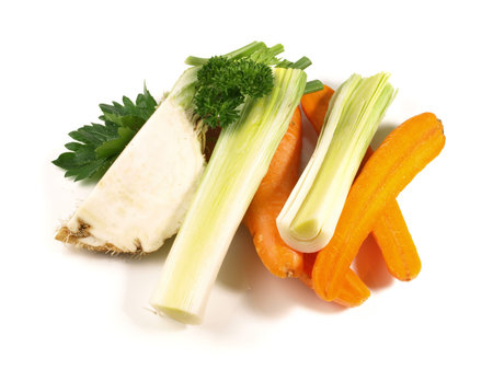 Vegetables for a Vegetable Bundle on white background - Isolatedの写真素材