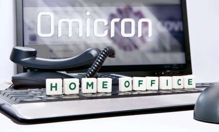 Home Office - Omicron Lock Downの写真素材