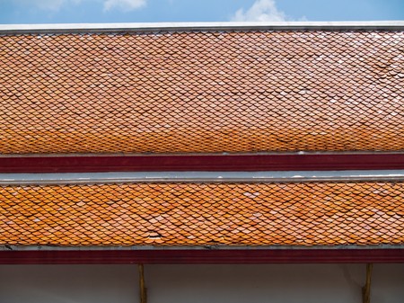 Roof of International Meditation Center in Mahadhat Yuwarachrangsarit, Bangkok, Thailandの写真素材