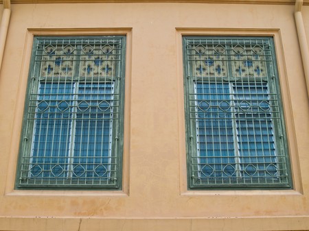 Window of Thawon Watthu Buding, Bangkok, Thailandの写真素材