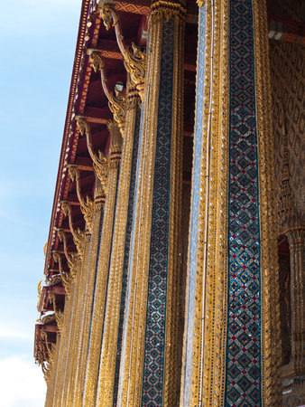 Royal Chapel of the Emerald Buddha in Temple of The Emerald Buddha (Wat Phra Kaew), Bangkok,...