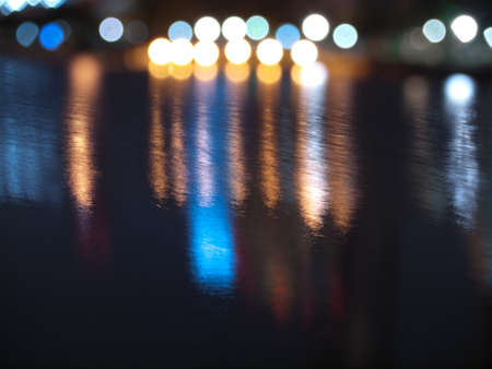 Abstract background with blurs and refelctions in waterの写真素材