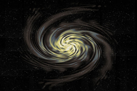 Spiral - illustration artwork, fantastic galaxy