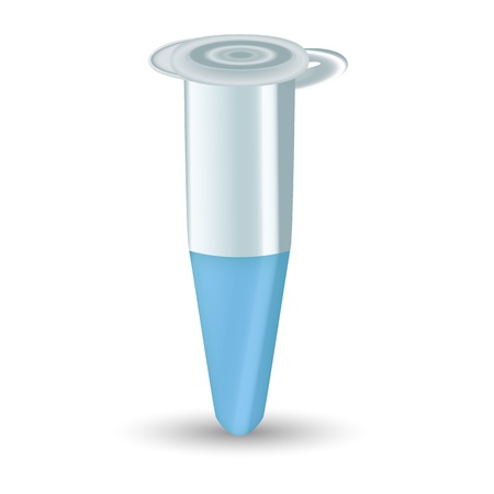Illustration of a half full eppendorf vial tubeのイラスト素材