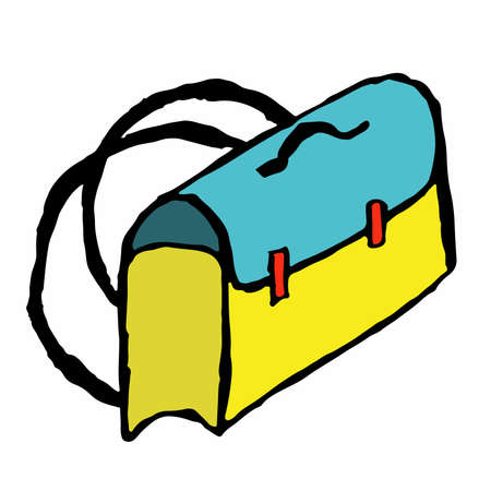 Cartoon illustration of school satchelのイラスト素材