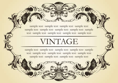 vector vintage frame cover stockのイラスト素材