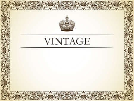 Vintage frame decor vector illustrationのイラスト素材