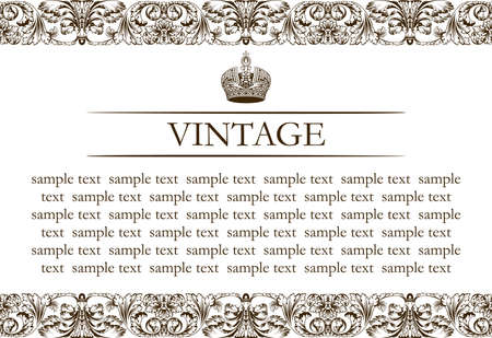 Vintage frame decor line vectorのイラスト素材