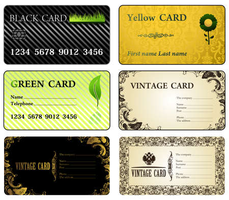 Business cards vintage modern. Vector illusrtationのイラスト素材