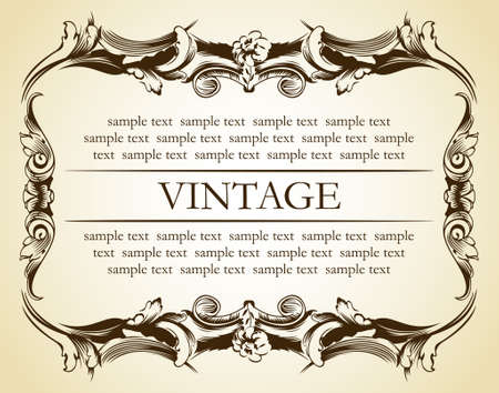 new frame vintage ornament. vector illustrationのイラスト素材