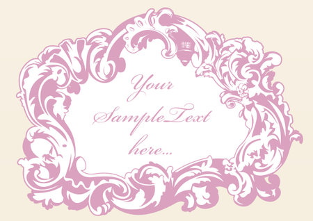 original imperial frame pink vectorのイラスト素材