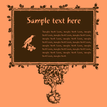 eco tree frame leaves. Vector illustrationのイラスト素材