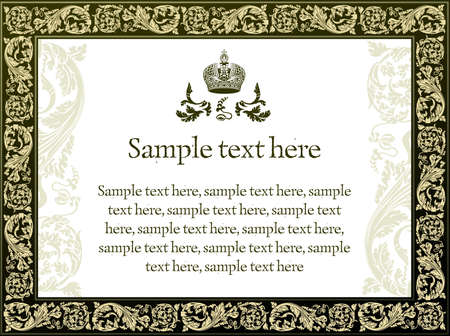 Curves vegetative vintage framework old. illustrationのイラスト素材