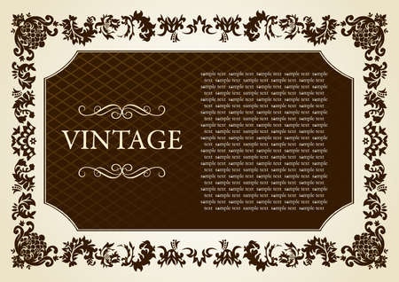 Gothic frame decorative vintage. illustrationのイラスト素材