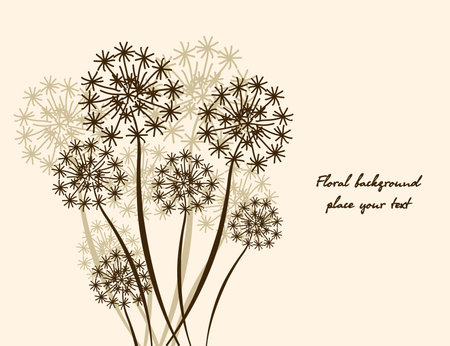 floral background Dandelion. wallpaperのイラスト素材