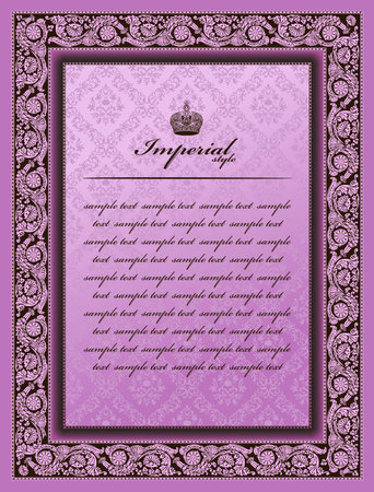 Imperial ornament colour framework decorative vintage -  abstract backgroundのイラスト素材