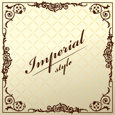 Vintage old frame decorative background. illustrationのイラスト素材