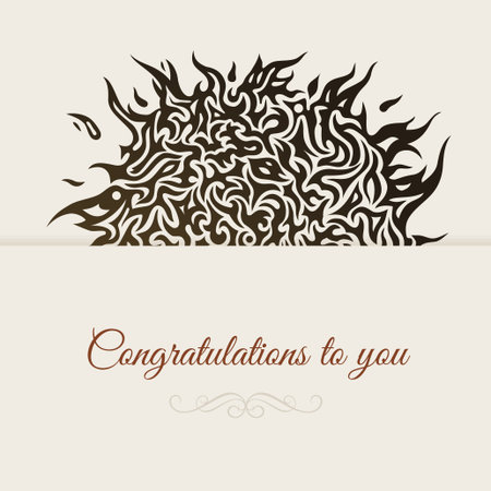 Elegant background with tattoo and place for text. Vector illustration gift cardのイラスト素材