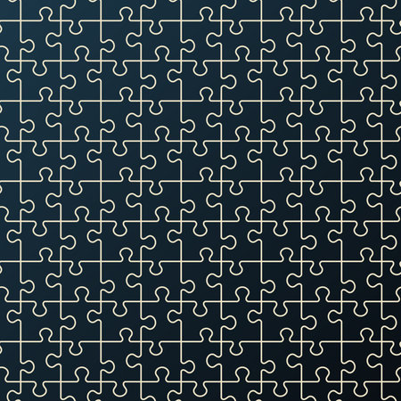 Seamless abstract pattern. Black puzzle backgroundのイラスト素材