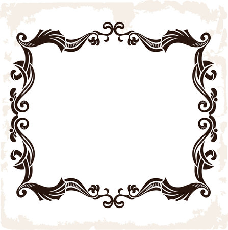 Vector vintage retro frame. Decorative background isolatedのイラスト素材