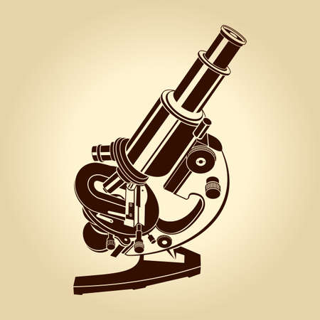 Vector microscope illustration science laboratoryのイラスト素材