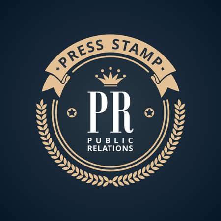 Stamp calligraphic design logo. Luxury vector frame monogram emblem. Symbol ornament line iconのイラスト素材