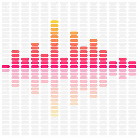 Abstract sound waves equalizer. Audio pulse music. Vector illustrationのイラスト素材