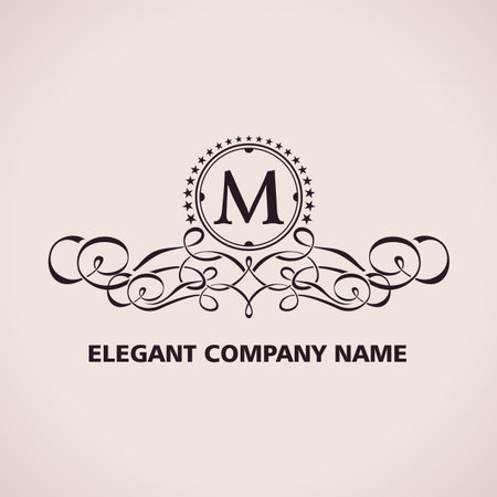 Vector Luxury logo. Calligraphic pattern element. Vintage ornamentのイラスト素材