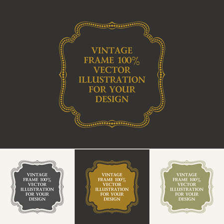 Calligraphic frame and page decoration. Vector vintage illustration background ornamentのイラスト素材