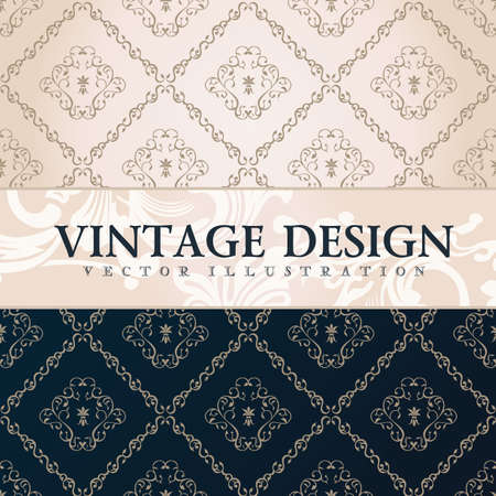 Vector vintage wallpaper. Gift wrap. Floral background with ornaments decorations branches curvesのイラスト素材