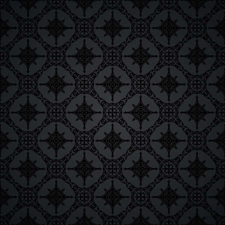 Illustration of seamless floral background in vintage style. Wallpaper with abstract patterns in the form of tiles. Ornament for design and print textureのイラスト素材