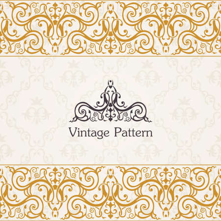 Background vector invitation vintage label. floral frameのイラスト素材