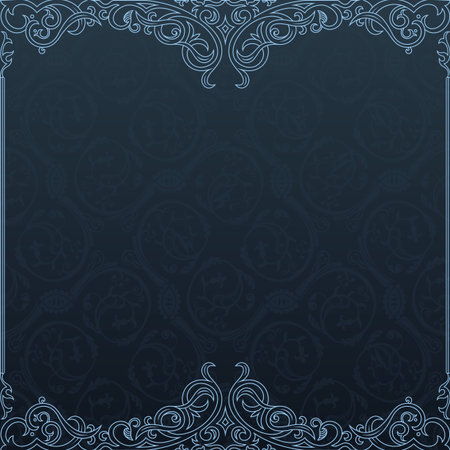 Background vector invitation vintage label. floral frameのイラスト素材