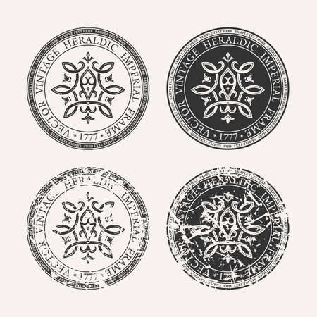 Vintage retro set. Grunge stamp collectionのイラスト素材