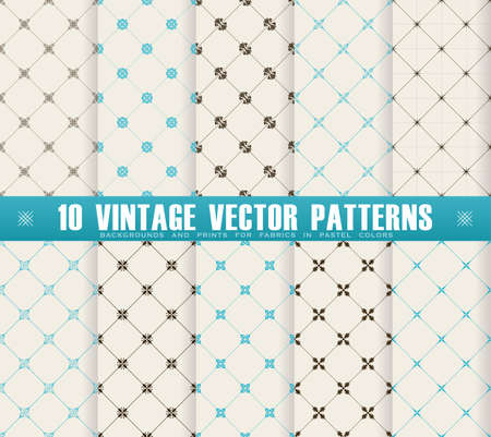seamless tile pattern. Modern stylish texture. Geometric with dotted rhombus in vintage floral styleのイラスト素材