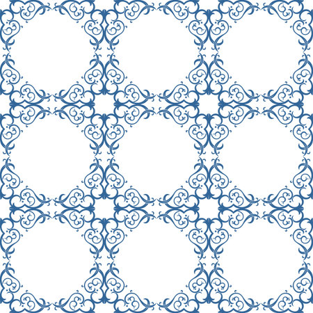 Vector seamless pattern with art ornament. Vintage elements for design in Victorian style....
