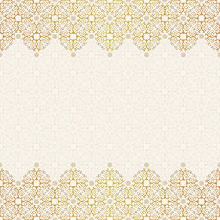 Vector seamless pattern with art ornament. Vintage elements for design in Victorian style. Ornamental lace tracery background. Ornate floral decor for wallpaper. Endless textureのイラスト素材