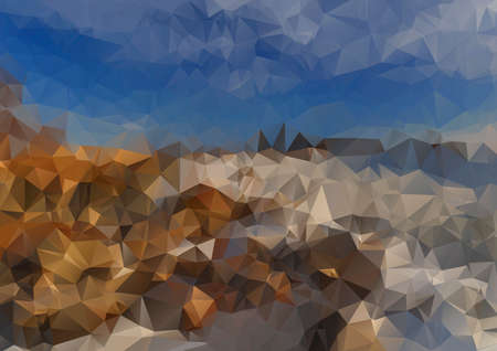 Abstract background. Colorful abstract background for design. Vector template pattern. Geometric triangular mosaic colors of the sea and sand sky. vector illustration frameのイラスト素材