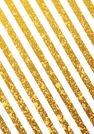 Gold vector glittering seamless lines pattern on white background. Gold diagonal lines pattern. Gold background. Gold frame. Vector designのイラスト素材
