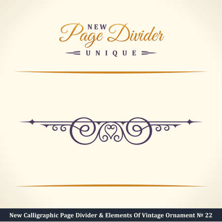 New Calligraphic Page Dividers and Elements of vintage ornamentsのイラスト素材