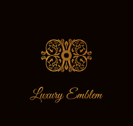 Vintage decor label ornament background emblemのイラスト素材