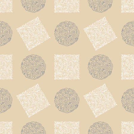 Seamless ornament vintage background vector Baroqueのイラスト素材